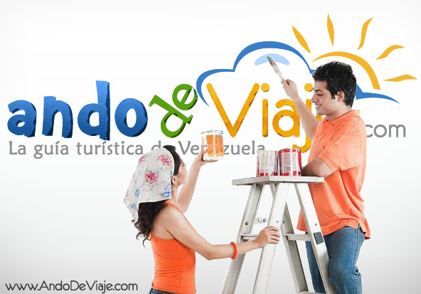 Logotipo de AndoDeViaje.com, personas pintando